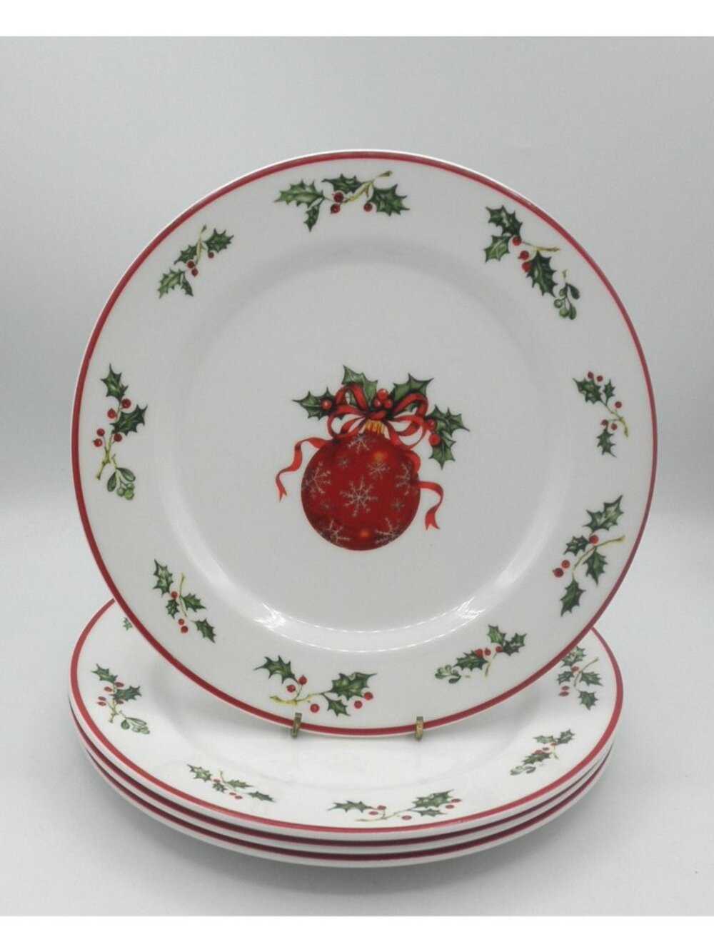Holiday Celebrations by Christopher Radko Dinner Plate Set of 4 Pattern CKRHOCEL